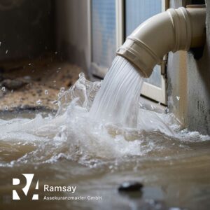 Rückschlagklappen sind ein guter Schutz bei Hochwasser, Symbolbild: Hochwasser Rohr Keller